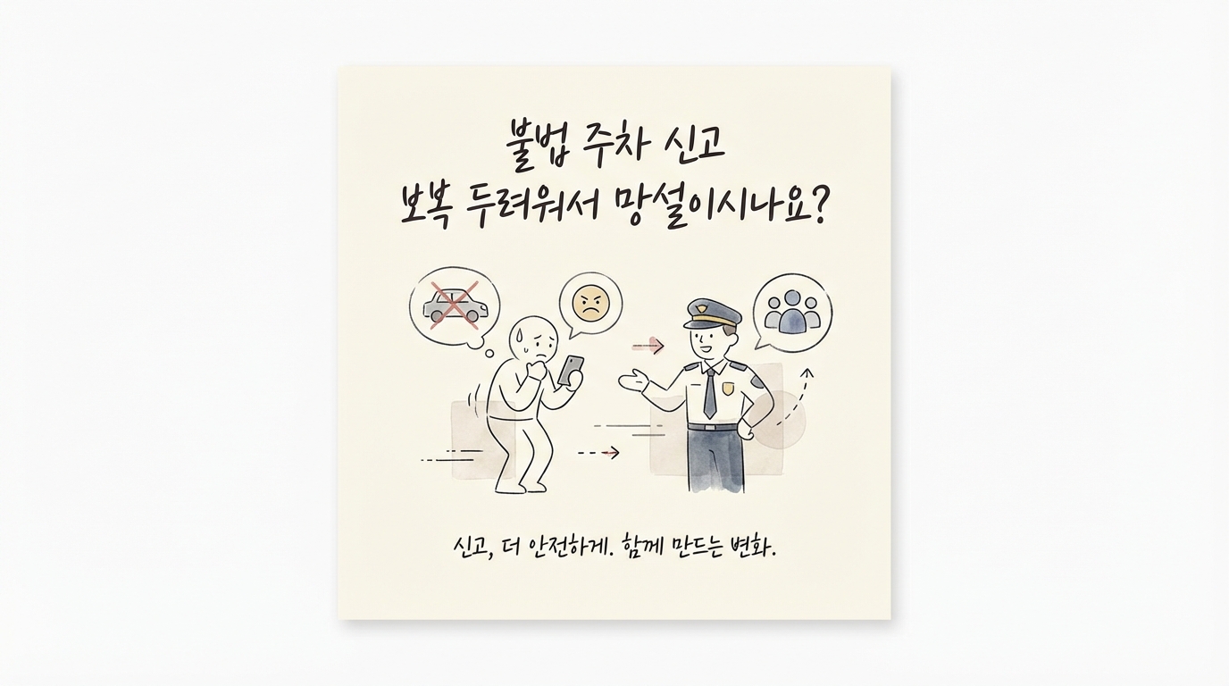 불법 주차 신고 보복 두려워서 망설이시나요?