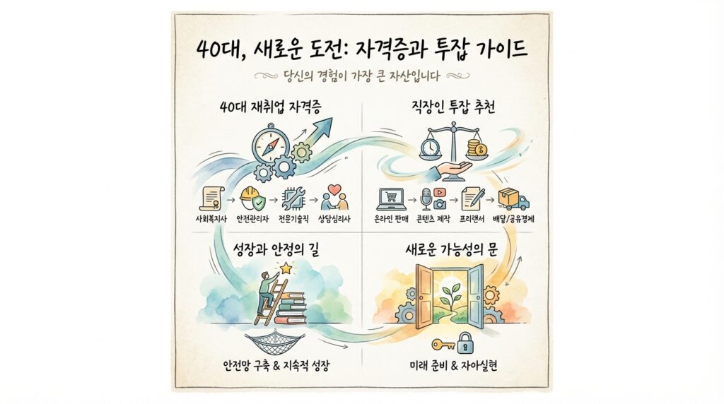 40대 재취업 자격증 & 직장인 투잡 추천