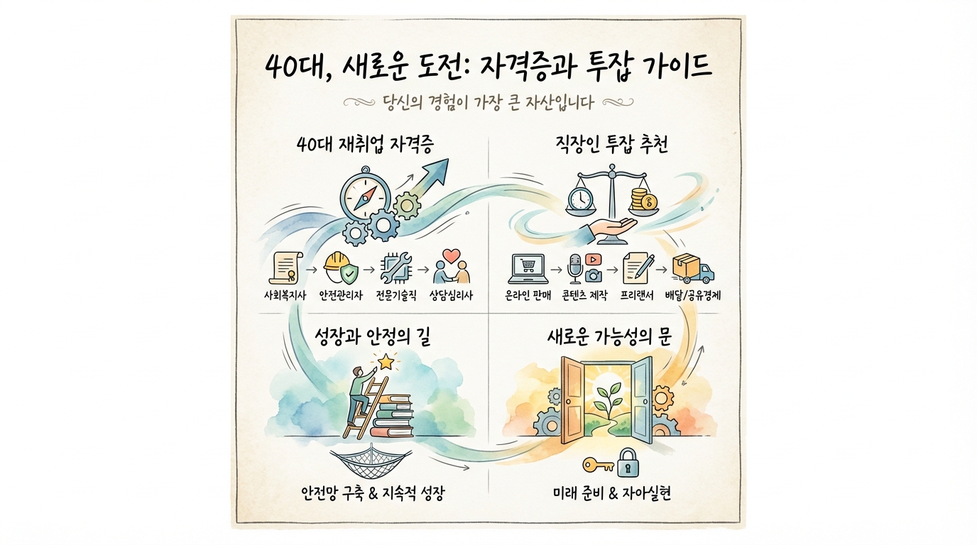 40대 재취업 자격증 & 직장인 투잡 추천