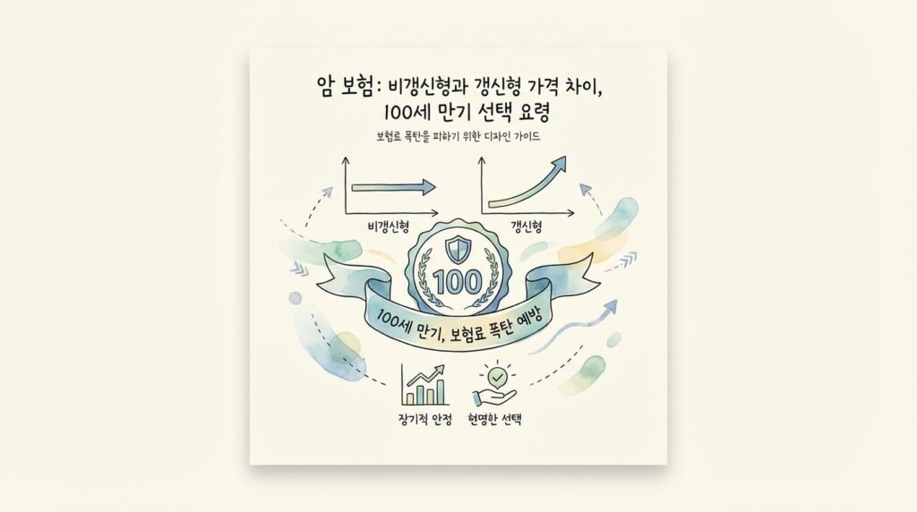 암보험 비갱신형 vs 갱신형 가격 차이와 100세 만기 선택 요령