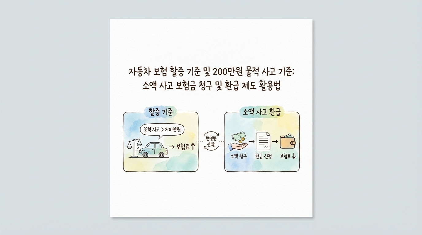 자동차보험 할증 기준 및 물적사고 할증기준금액 200만 원