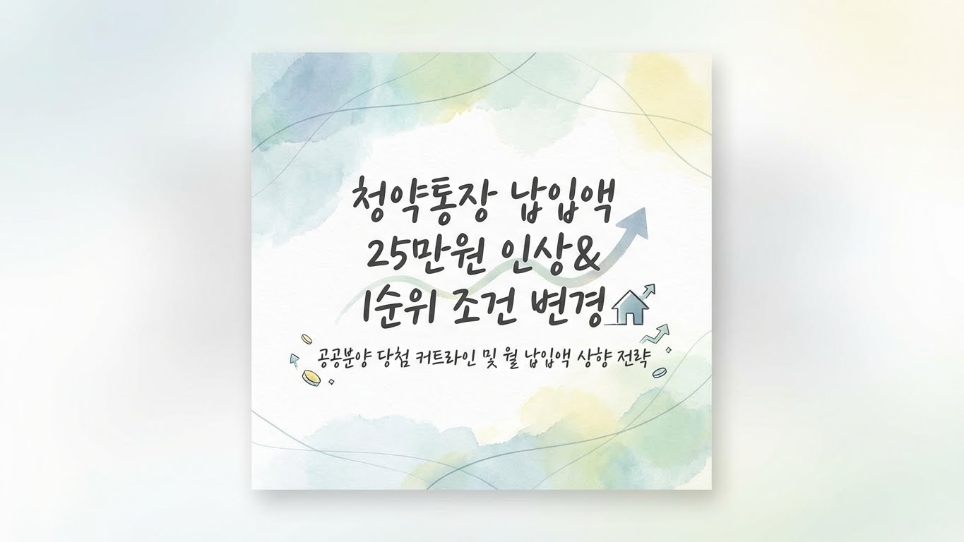 청약통장 납입 인정 금액