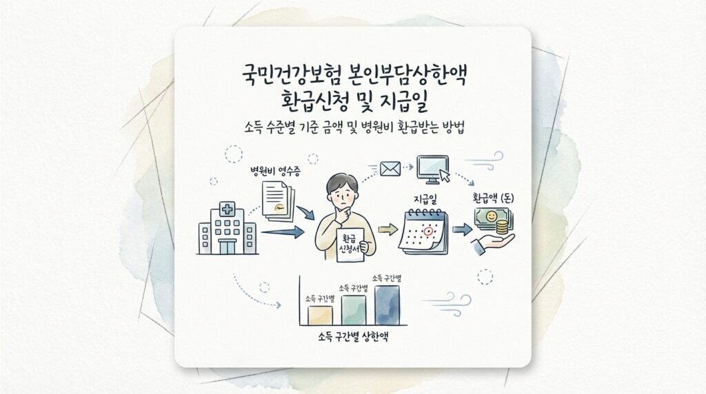 국민건강보험 본인부담상한제 환급금 신청 및 지급일: 소득분위별 기준액과 병원비 돌려받는 법 2 민건강보험 본인부담상한제 환급금 신청 및 지급일