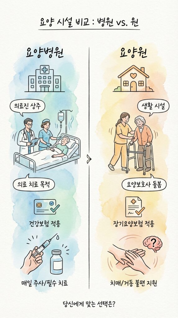 요양병원 vs 요양원