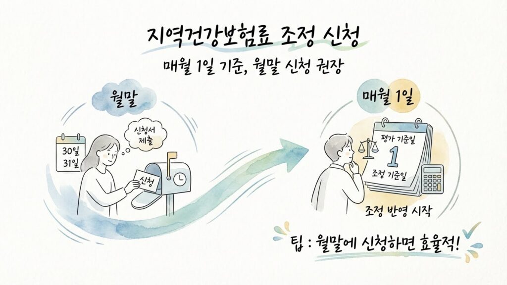 매달 1일 지역가입자 건강보험료 조정