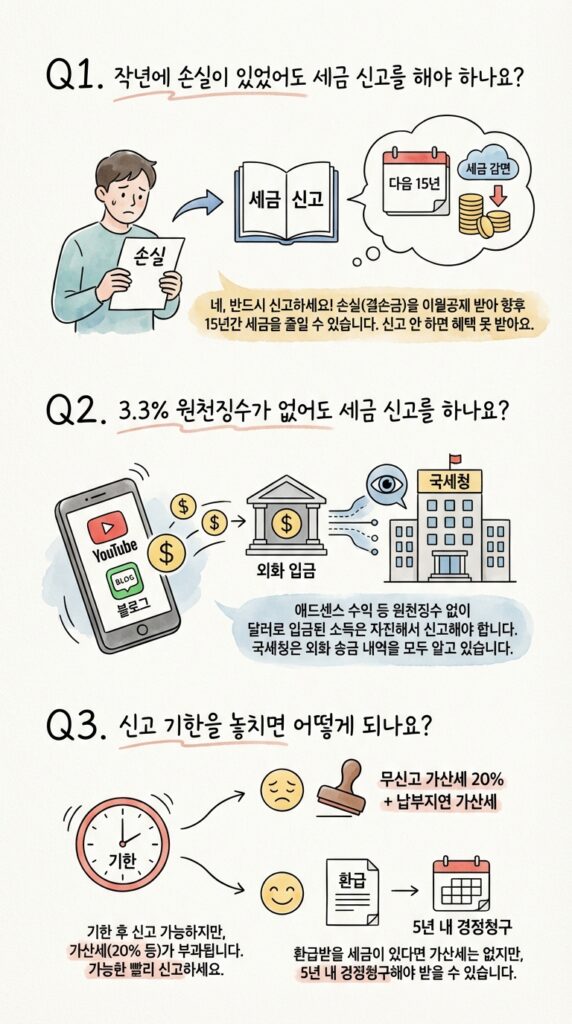 종합소득세 신고방법 및 기간: 프리랜서 D유형 E유형 홈택스 셀프신고 가이드 7 Q&A