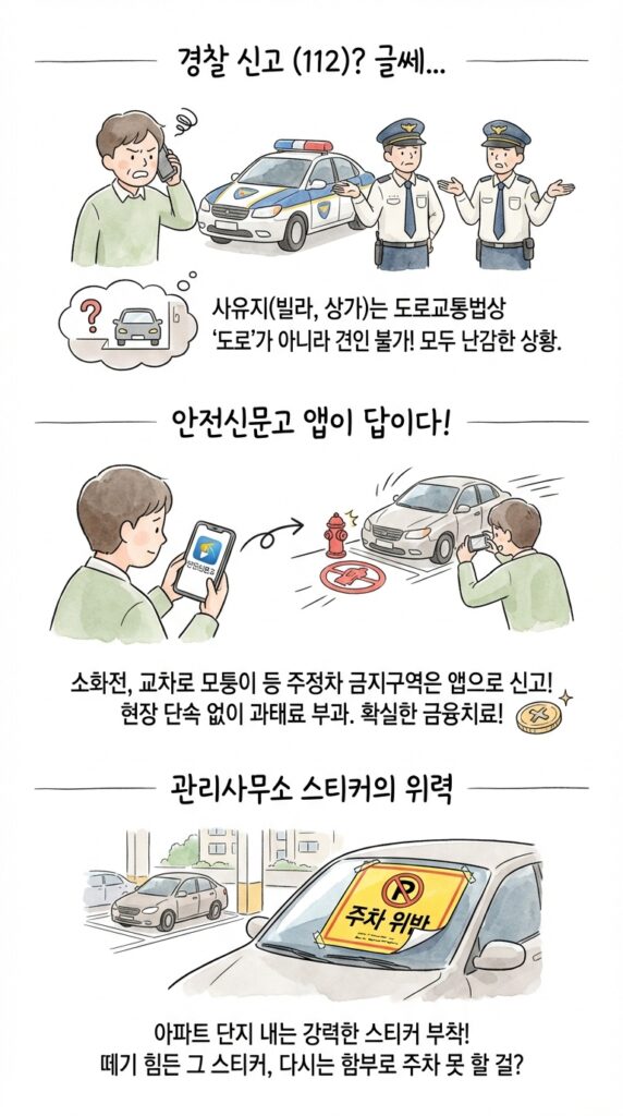 주차 시비, 전화번호 없을 때 현실 대처법