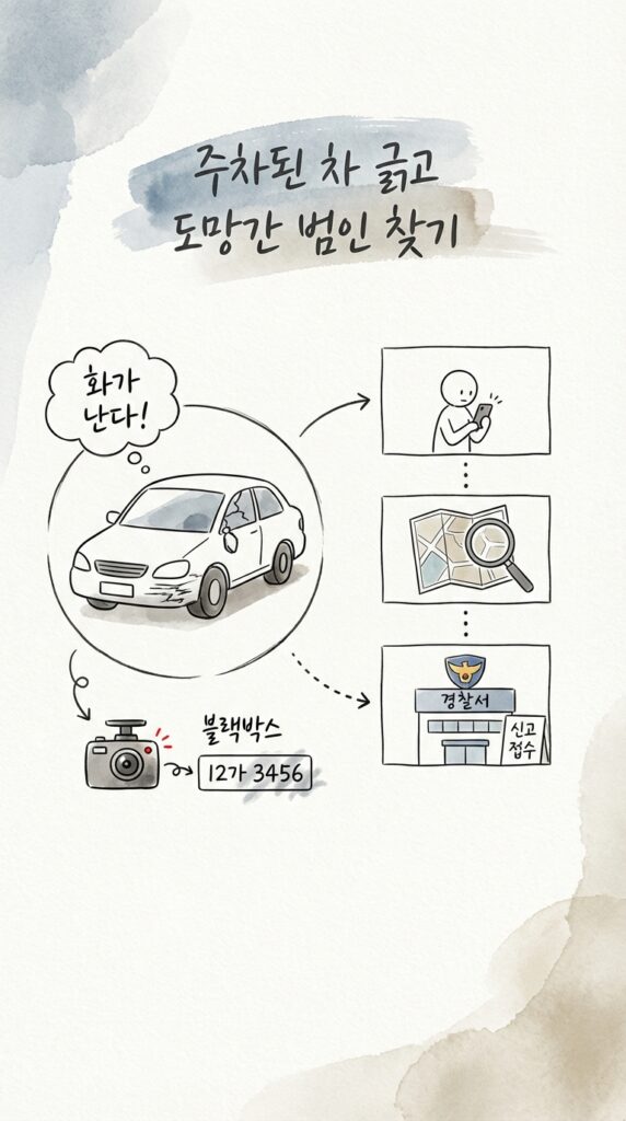 뺑소니 당했을 때, 직접 잡으러 가지 마세요