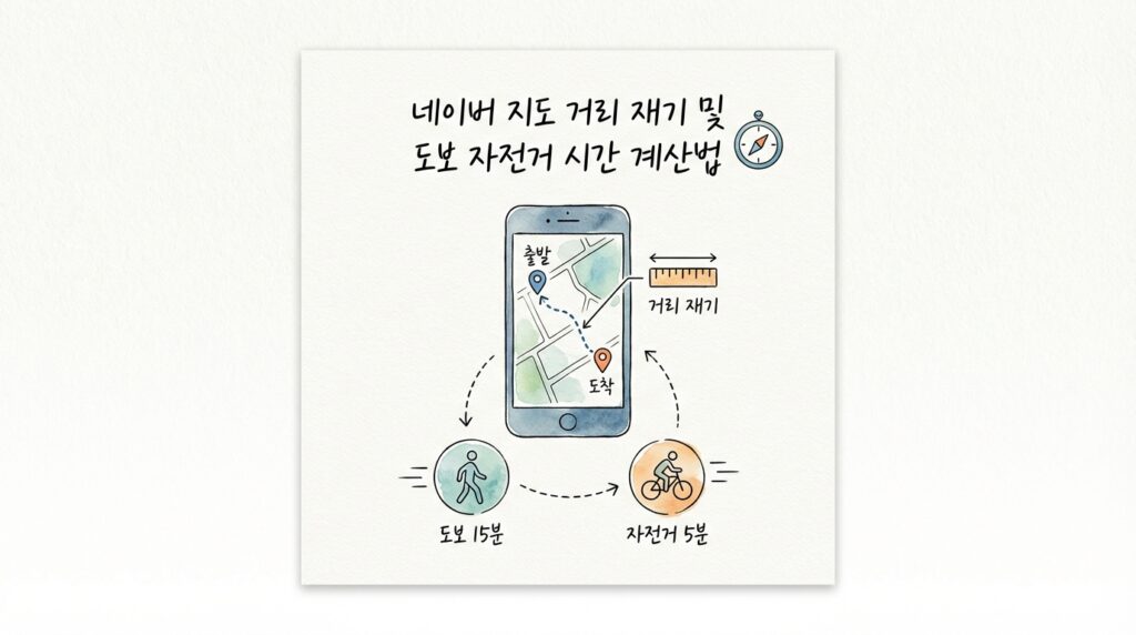 네이버 지도 거리 재기 및 도보 자전거 시간 계산법: 운동 코스부터 우리 동네 산책로까지 1분 만에 마스터하기 7 네이버 지도 거리 재기 및 도보 자전거 시간 계산법: 운동 코스부터 우리 동네 산책로까지 1분 만에 마스터하기