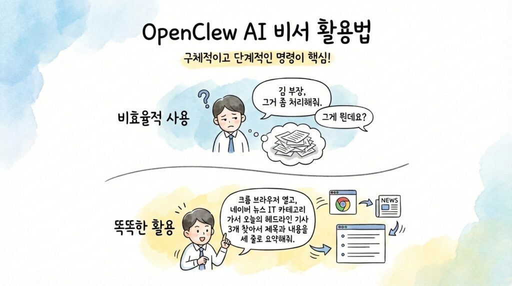 오픈클로 AI 비서 활용 명령어 및 프롬프트: 설치만 하고 멍때리는 당신을 위한 실전 사용법 3 오픈클로 활용하는 방법