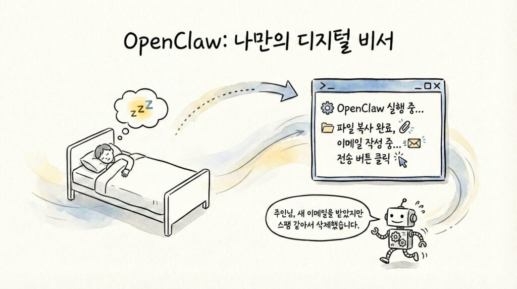 오픈클로 AI 비서 만들기 및 설치 방법: 내 컴퓨터에 사는 나만의 자비스, 현실이 되다 (OpenClaw) 3 오픈클로는 나만의 디지털 비서