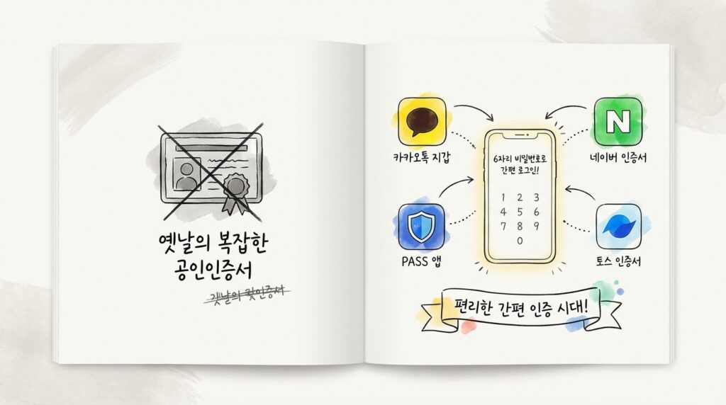 정부24 주민등록등본 PDF 저장 및 인터넷 발급
편리한 공인인증서 (간편 인증)
