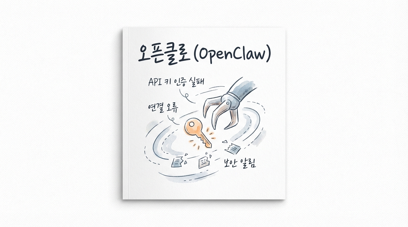 오픈클로 (OpenClaw) API 키 인증 실패