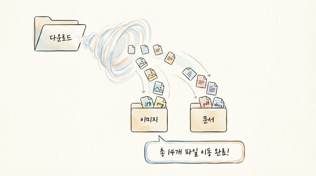 다운로드 폴더 청소시키기