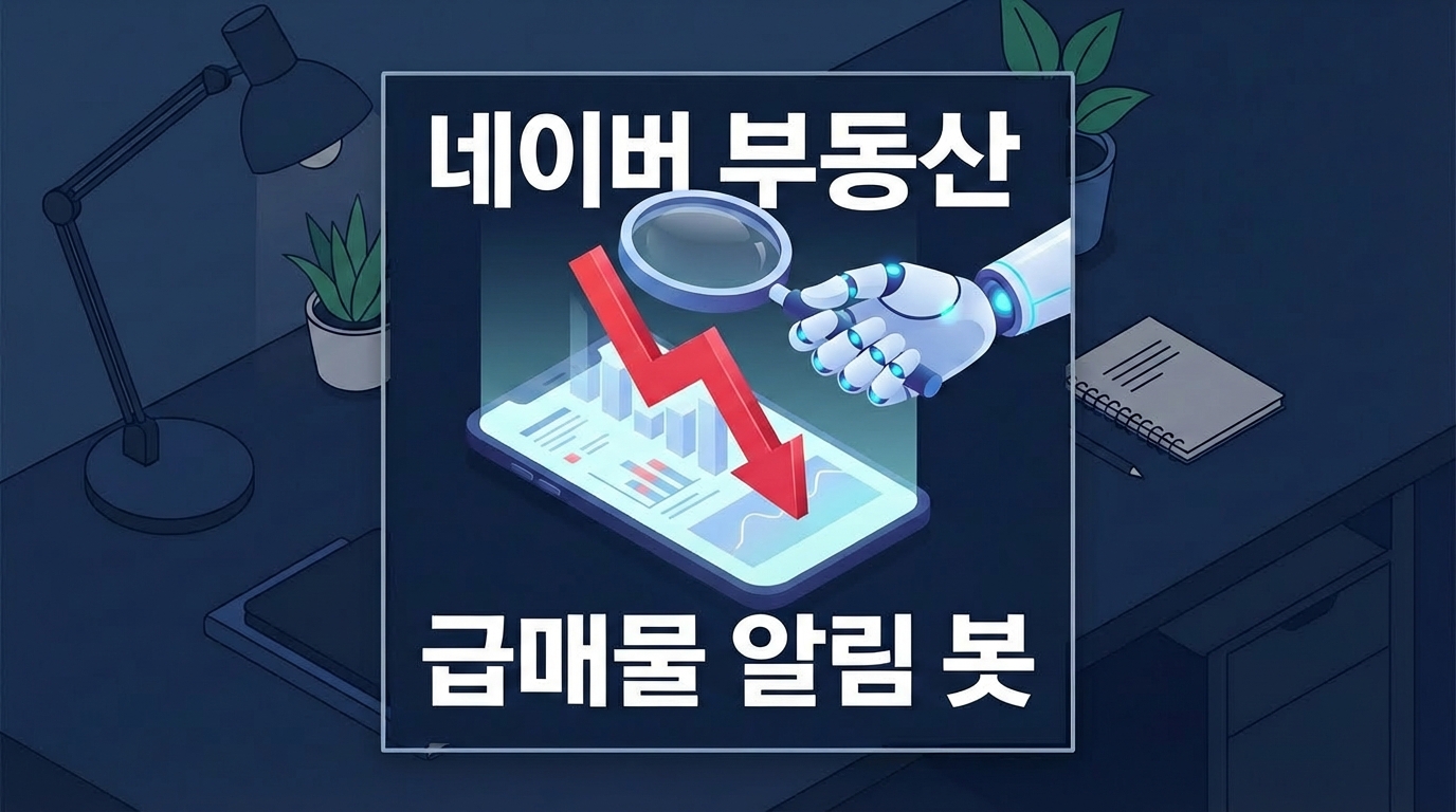 네이버 부동산 크롤링 기술을 활용한 아파트 급매물 알림 봇 자동화 개념도